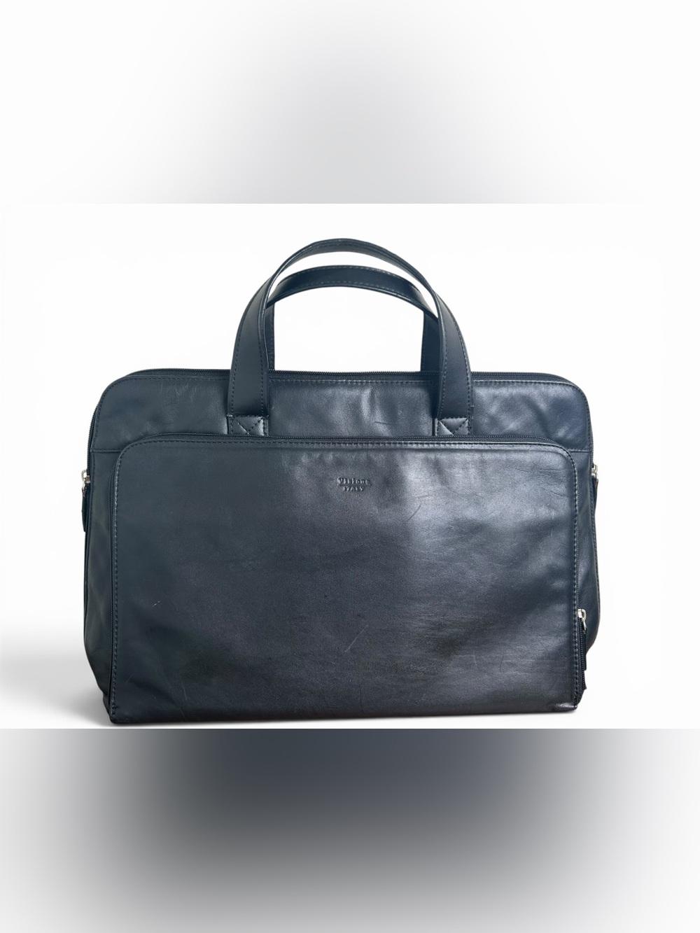 Visione Italy Black Briefcase Bag